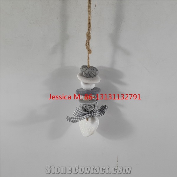 Hanging Pebble Heart Garland