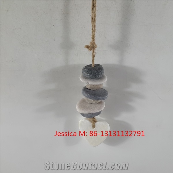 Hanging Pebble Heart Garland