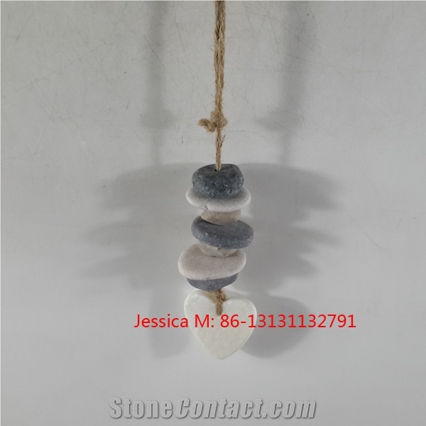 Hanging Pebble Heart Garland