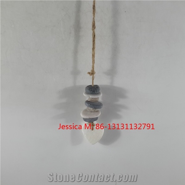 Hanging Pebble Heart Garland