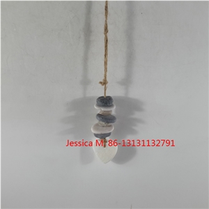 Hanging Pebble Heart Garland