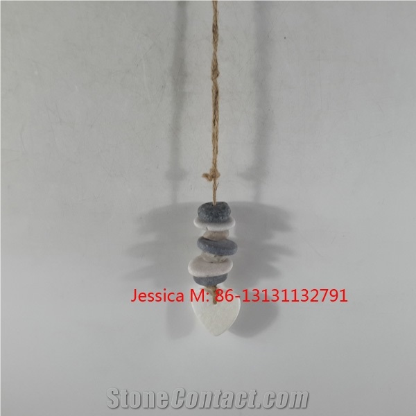 Hanging Pebble Heart Garland