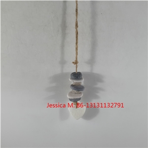 Hanging Pebble Heart Garland