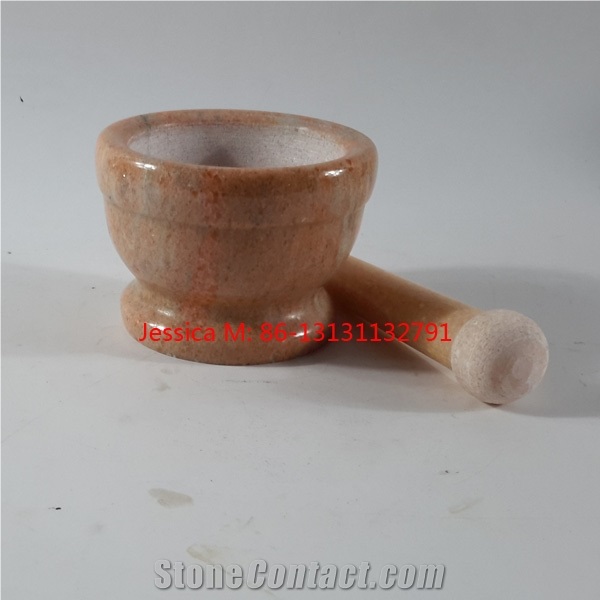 Mini Pink Marble Mortar and Pestle Set