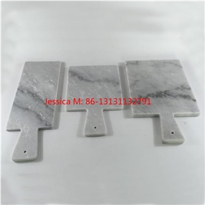 Rectangular Grey Marble Cheese Board with Marble Handle Hot Sale
