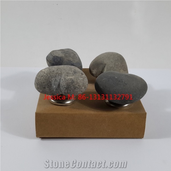 River Rock Stone Furniture Knobs /Stone Cabinet Knobs /Stone Door Knobs