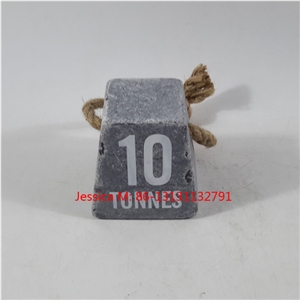 Stone Door Stop with Carved Logo