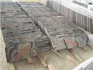 Multicolor Red Polished Granite Slabs Tiles