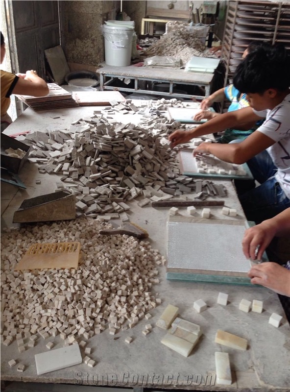Polished Mosaic Tiles/Travertine Mosaics/Marble Mosaics/Onyx Mosaics/Wall Mosaic/Floor Mosaics/Background Mosaics/Natural Stone Mosaic