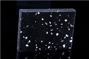 Black Home Decoration Materials Polyester Artificial Stone Qh0825 Black Home Decoration Materials Polyester Artificial Stone Qh0825