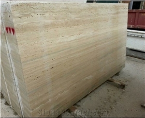 Vein Cut Blocks Travertine Block, Turkey Beige Travertine