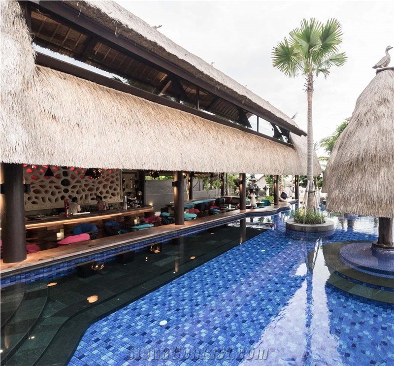 Bali Glazed Ceramic Mosaic Swimming Pool Tiles, Indonesia Mosaic Porcelain Tile & Cearmic Tile, Mass Kuda Laut Glossy Ceramic Tiles