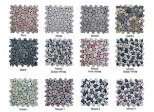 Grey Marble Rounded Wall Mosaic, Indonesia Grey Marble Mosaic, Grey Coin Shape Marble Mosaic
