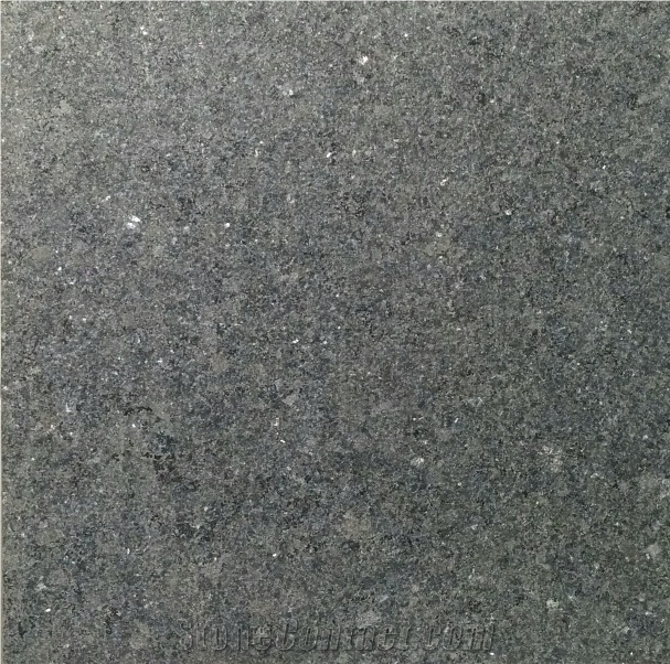 Flamed and Brushed Black Granite