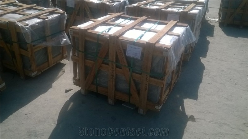 Flamed and Brushed Black Granite