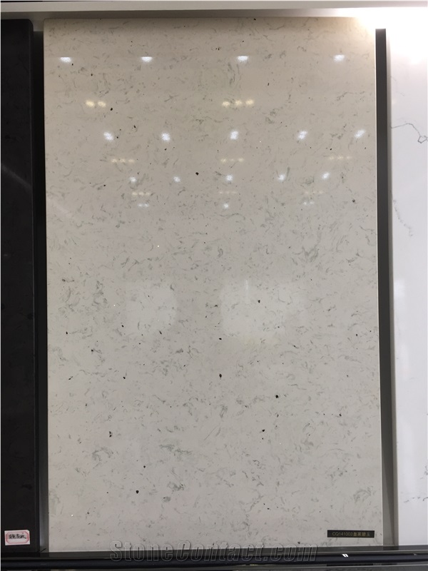 Natural Marble Like Artificial Quartz Stone with Dark Vein Lines for Interior Decoration Made from Guangdong Yunfu Ce, Sgs Certificate, High Quality @ Wholesale Prices