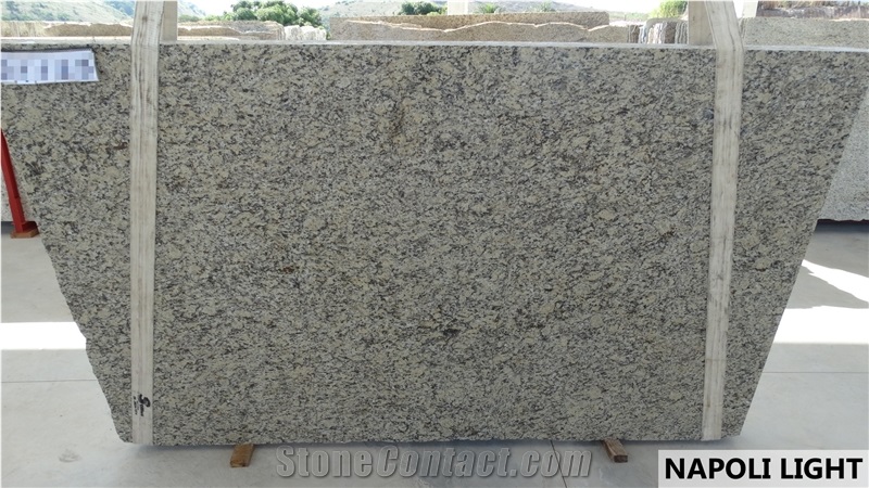 Napoli Light Slabs & Tiles, Giallo Napoli Granite Slabs