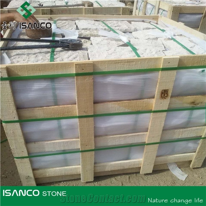 White Sandstone Pavers Rough Picked Finish Courtyard Road Pavers White Sandstone Tile Paving Sets Natural Surface Walkway Pavers Sandstone Blind Stone Pavers Patio Pavers with Cheap Price