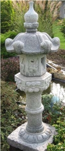 Grey Marble Kasuga Type Japanese Lantern