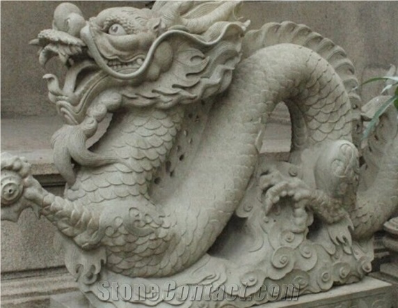 Head Statue Animal Sculpture Garden Sculpture Religions Statue Big Dragon