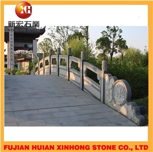 Natural Stone Carving Marble Arch Bridge Railing