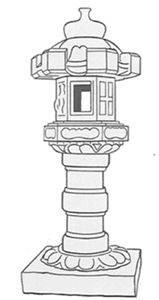 Taihei Type Granite Stone G603 3 (High100cm) Lantern