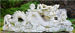 Top Selling Big Dragon White Marble Western Style Animal Status Top Selling Big Dragon White Marble Western Style Animal Status