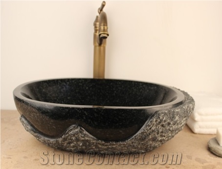 Xh-Cy-005 Manmade Stone Sink Round Basins Vessel Sinks
