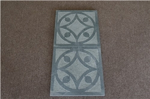 Mossy Green Stone from Vietnam with Antique Specie Patter Slabs & Tiles, Viet Nam Green Limestone