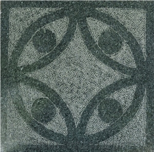 Mossy Green Stone with Antique Specie Pattern from Vietnam