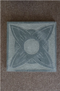Mossy Green Stone with Flower Pattern from Vietnam
