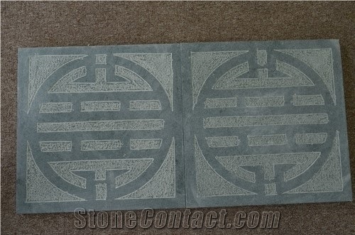 Mossy Green Stone with Longevous Word Pattern