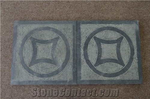 Mossy Green Stone with Money Pattern from Vietnam