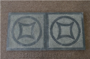 Mossy Green Stone with Money Pattern from Vietnam