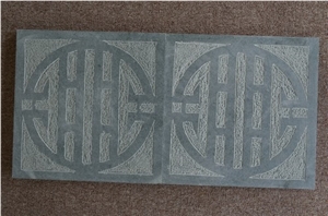 Mossy Green Stones with Logevous Word Pattern in Vietnam