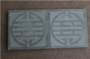 Mossy Green Stones with Longevous Word Pattern from Vietnam