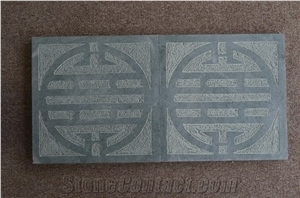 Vietnam Mossy Green Stone with Longevous Word Pattern