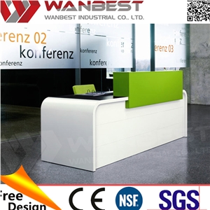 Acrylic Solid Suface Bar Counter Top, Artificial Stone Reception Desk/ Hotel Receiption Reception Desk