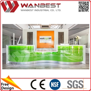 Artificial Stone Reception Desk Design Office Reception Counter