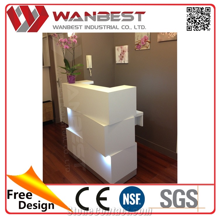 Custom Made Artificial Stone Reception Desk for Salon