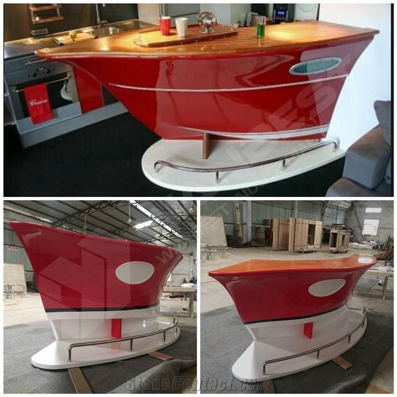 Elegant Artificial Stone Kitchen Countertop Home Boat Bar Counter Top