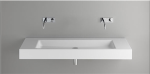 High Quality 100% Pure Acrylic Toilet Solid Surface Artificial Stone Bathroom Double Wash Basin