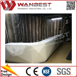 Hot Sale Solid Surface Reception Desk China Fornt Counter Design