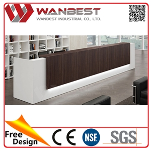 Latest Design Artificial Stone Long Reception Desk