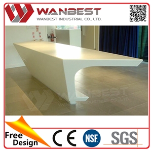 Modern Customized Artificial Stone Nail Salon Reception Desk