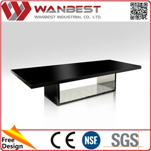Oval-Shape Conference Table Modern Black Conference Table