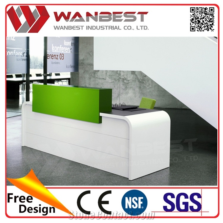Unique Design Artificial Stone Reception Desk Cute Reception Desk
