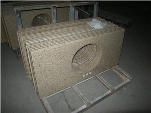 Own Factory Cheapest Price High Quality G682/Rusty Yellow/Sunset Gold/Golden Sand/Giallo Ming/Giallo Rusty/Ming Gold/Yellow Rust/Desert Gold/Giallo Fantasia Granite Vanity Tops & Bathroom Tops