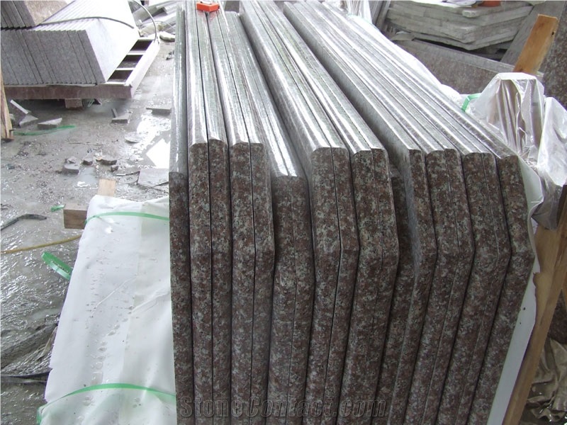 Own Factory Direct Sale Cheapest Price High Quality Chinese G687/Peach Red/Peach Blossom/Peach Purse Granite Kitchen Countertops/Bench Tops/Bar Top/Worktops/Island Tops/Desk Tops,Hot Sale