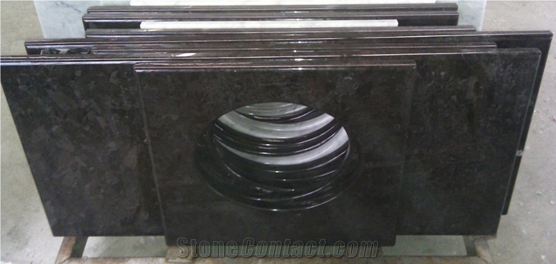 Own Factory Lowest Price High Quality Antique Brown/Angola Brown/Labrador Amostra/Spectrolite Brown Granite Vanity Tops & Bath Tops